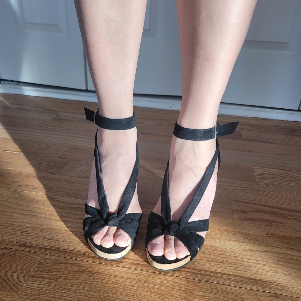Aerosoles | Black Wedge Sandals